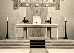 Altarraum1960 mit ursprünglichem Altarbild