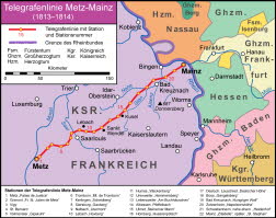 Telegrafenlinie Metz Mainz 1813/ 14