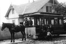 Pferdebahn um 1900